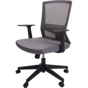 Bureaustoel MCW-J90, bureaustoel, ergonomische S-vormige rugleuning, verstelbare taillesteun ~ grijs