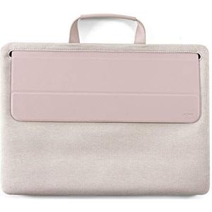 KMP MacBook (13 inch) laptoptas, beschermhoes, textiel en echt leer, roze