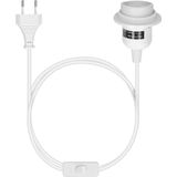 kwmobile - E27 Lampfitting - Snoerpendel - Wit - 3,5 Meter Snoer