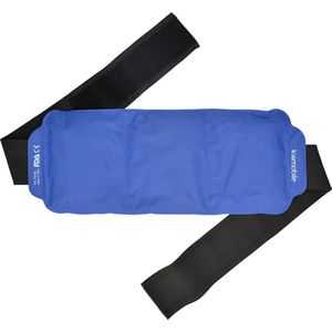 Navaris herbruikbaar hot cold pack - Gelkompres voor warm of koud gebruik - 33x14,5x1,5 cm met bevestigingsriem - Als coolpack of warmtekompres