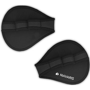 Navaris universele fitness grip pads - Handschoenen geschikt voor powerlifting, crossfit, fitness en bodybuilding - Geschikt voor alle maten - Zwart