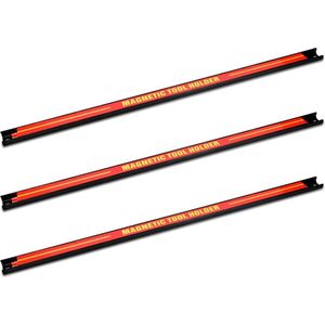 Navaris - Magnetische Gereedschapshouder - Muur Magneetstrip - 61 cm - Set van 3