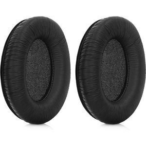 kwmobile - Oorkussens - Zwart - Kunstleer en Schuim
