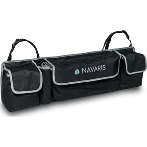 Navaris kofferbak organizer inclusief flessenhouder - Hangende opbergtas met 4 compartimenten - Tas voor benodigdheden, gezinnen, kinderen, winkelen