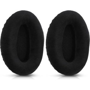 kwmobile 2x fluwelen oorkussens geschikt voor Sennheiser HD600 / HD650 / HD545 / HD580 koptelefoons - Kussens voor over-ear-koptelefoon in zwart