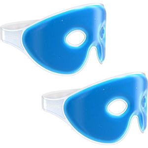 Navaris gel oogmaskers - Set van 2 herbruikbare maskers voor koud of warm gebruik - 2x hot & cold oogmasker - Verkoelend of verwarmend voor de ogen