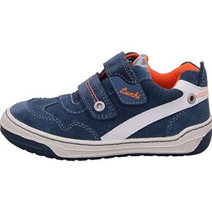 Lurchi Bruce Low-Top Sneakers voor jongens, Blauw jeans 34, 27 EU