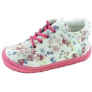 Lurchi Nani Barefoot Sneakers voor babymeisjes, Witte bloem, 25 EU