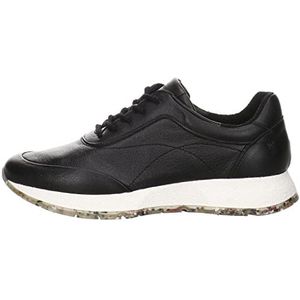 Salamander Burlina Sneakers voor dames, sneakers, glad leer, sportschoenen, lage schoenen, effen, zwart, 41 EU