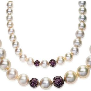 Luna Creation - 4A045R8-1 - Halssieraden - Roze Goud - Rhodolith - Dames