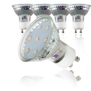 B.K.Licht - LED Lichtbron - set van 10 - met GU10 - 3W LED - 3.000K warm wit licht - lampjes  - LED lampen -  gloeilampen - reflectorlamp