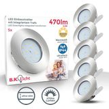 LED Inbouwspots - Set van 5 - Dimbaar - Spatwaterdicht - 5,5 Watt