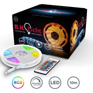 LED Strip - 10 Meter - RGB - Dimbaar - Inclusief Voedingskabel
