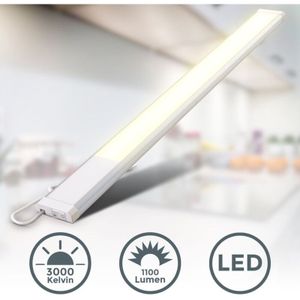 B.K.LICHT - Keukenverlichting - kastverlichting - aluminium - onderbouwverlichting - 3.000K - 1.100Lm - 10W - l:57.5 cm