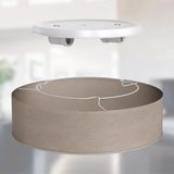 Plafondlamp - Ronde - Taupe - Textiel - E27 Fitting (2x)