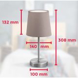 Tafellamp - Taupe - Stof - Eenvoudig Design