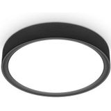 Deckenlampe Ø25 cm - 12W, 1200lm, led, neutralweiß, schwarz
