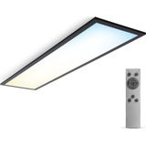 B.k.licht - led Panel 100x25 cm - 24W, 2600lm, dimmbar, Fernbedienung, cct, schwarz