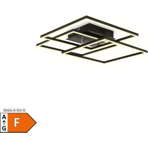 B.K.Licht LED Deckenleuchte »BK_FR1505 LED Deckenlampe, Frame, Schwenkbar, Schwarz«, 1 flammig, Leuchtmittel LED-Modul  LED fest integriert, 3-flammig, 3000 K warmweißes Licht, 568x568x95 mm (LxBxH)