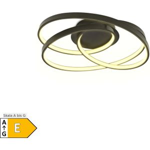 B.K.Licht LED Deckenleuchte »LED Frame-Deckenlampe, Ringleuchte, Schwarz, 3.000K«, 1 flammig, Leuchtmittel LED-Modul  LED fest integriert, 4.600lm, 35W, mit warmweißen Licht, IP20, B: 39,5cm