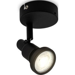 B.K.Licht - Badkamer Plafondspot - opbouwspot draai- en kantelbaar -  IP44 badkamerverlichting - incl. 1x 4.8W GU10 - 3.000K
