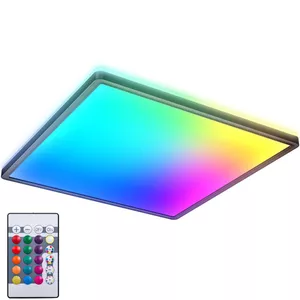 B.K.Licht - LED Plafondlamp Met Indirect Licht, 3cm Plat, Neutraal Wit, Woonkamerlamp, Paneel, Keukenlamp, Plafondverlichting, 58x20x3 cm, Wit
