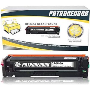 Patronenbob® XL toner compatibel met HP CF540A-CF543A voor Color Laserjet Pro M-280nw M-281fdn M-281fdw M-254nw M-254dw - 203A zwart