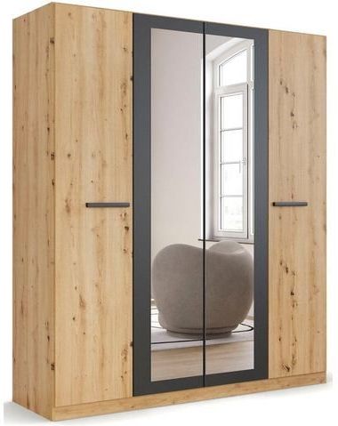 rauch Drehtürenschrank »Kleiderschrank Schrank Garderobe Garderobenschrank Stauraumwunder MODI«, optional mit Spiegel MADE IN GERMANY