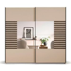 rauch Schwebetürenschrank »Kleiderschrank Schrank Garderobe Schlafzimmerschrank BAREA«, Front- Auflage in moderner Lamellen-Optik und Spiegel MADE IN GERMANY