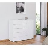 rauch Schubkastenkommode Kommode Türkommode Sideboard Kombikommode FLIPP (Breite 120 cm mit 2 Einlegeböden), 1-t�ürig mit 5 Schubladen und Soft-Close-Funktion