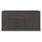 rauch Schubkastenkommode »Kommode Türkommode Sideboard Kombikommode FLIPP«, (Breite 200 cm mit 4 Einlegeböden), 3-türig mit 5 Schubladen und Soft-Close-Funktion