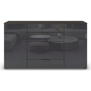 rauch Ladekast Commode deurkast sideboard combikast FLIPP met glasfront 2-deurs met 5 lades en soft-close, 2 breedtes made in germany
