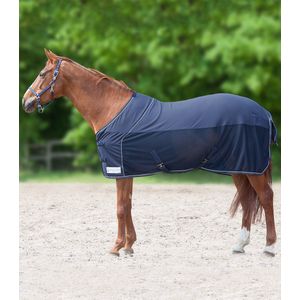 Waldhausen Cooler Fliegen-Sommerdecke nachtblau/orange (145)