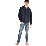 Key Largo - Shirt - Duifblauw - Henley Hals - Kwartmouw