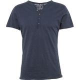 Key Largo - Shirt - Duifblauw - Henley Hals - Kwartmouw