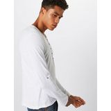 Key Largo - Shirt - Wit - MLS00038 - Lange Mouw - Normale Pasvorm