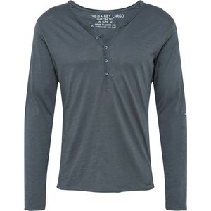 Key Largo - Shirt 'Ginger' - Spar - Lange Mouwen - Henley Hals