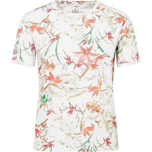 Key Largo - Shirt JUNGLES - Groen - Bloemenprint - Kwartmouw