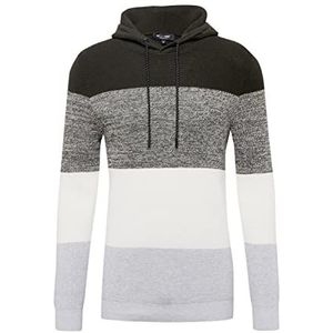 KEY LARGO Heren Julian Hoodie Pullover, Olive (1514), S, Olijf (1514), S