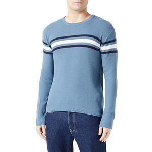 KEY LARGO Men Pullover MST Booking Ronde Hals, Flintstone Blue (1233), S