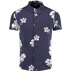 KEY LARGO MSH Mauritius Overhemden met korte mouwen voor heren, Navy (1200), M
