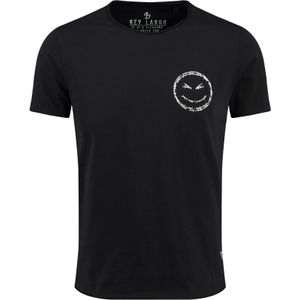 Key Largo - MT THINK - T-shirt - Zwart - Aansluitende Pasvorm - Kwartmouw