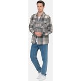 KEY LARGO - KLPALERMO - Overhemd - Wit/Grijs - Tissu Doux