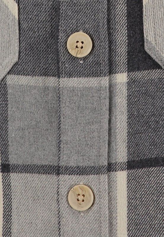 KEY LARGO - KLPALERMO - Overhemd - Wit/Grijs - Tissu Doux