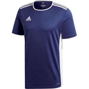 Sportshirt - Donker Blauw - Wit - 100% Polyester