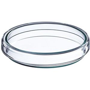 neoLab 5 stuks petrischalen van borosilicaatglas, Anumbra, transparant, diameter 80 mm, hoogte 15 mm