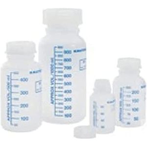neoLab 1-3251 fles met brede hals, deksel, gegradueerd, autoclaveerbaar, polypropyleen, 250 ml