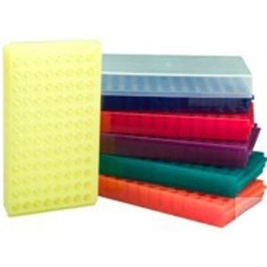 neoLab Line Polypropyleen Combi-rack met 96 plaatsen voor reactievaten, autoclaveerbaar, blauw