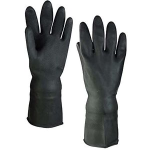 neoLab 2-4277 natuurlatex multifunctionele handschoenen met rolrand 320 mm zwart XL 6,5 extra breed