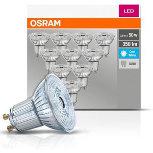 OSRAM 4058075036703 LED-lamp Energielabel F (A - G) GU10 Reflector 4.3 W = 50 W Neutraalwit (Ø x h) 50 mm x 50 mm 10 stuk(s)